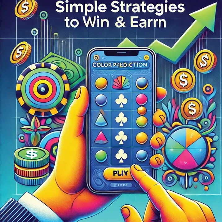 Real-time color prediction game results and winning predictions highlighted